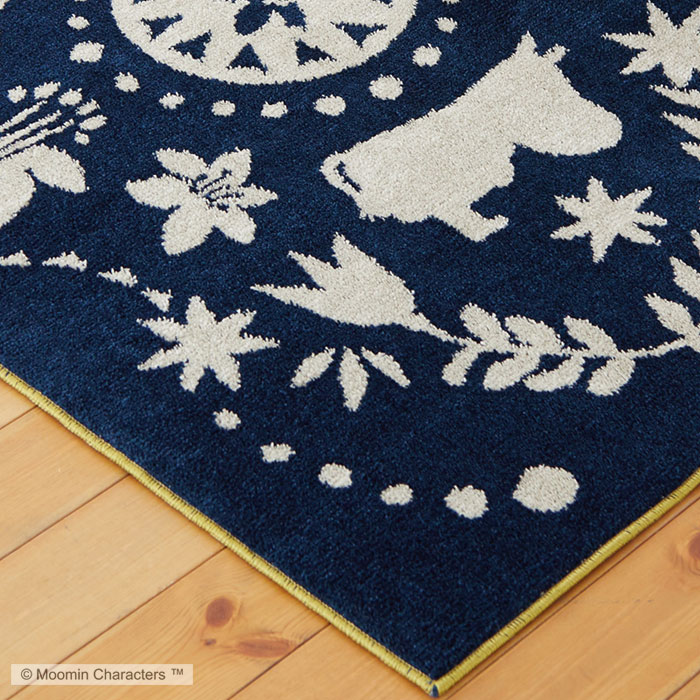 MOOMIN 日本製 フォークラインラグ 長方形 130×185cm 【37-233】｜激安 