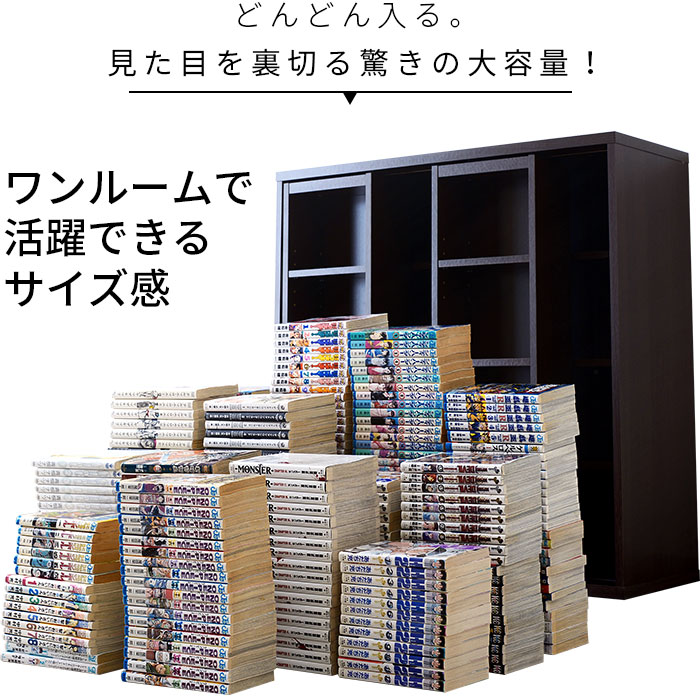 本棚 スライド キッズ 奥深 薄型 ダブルスライド シェルフ|激安